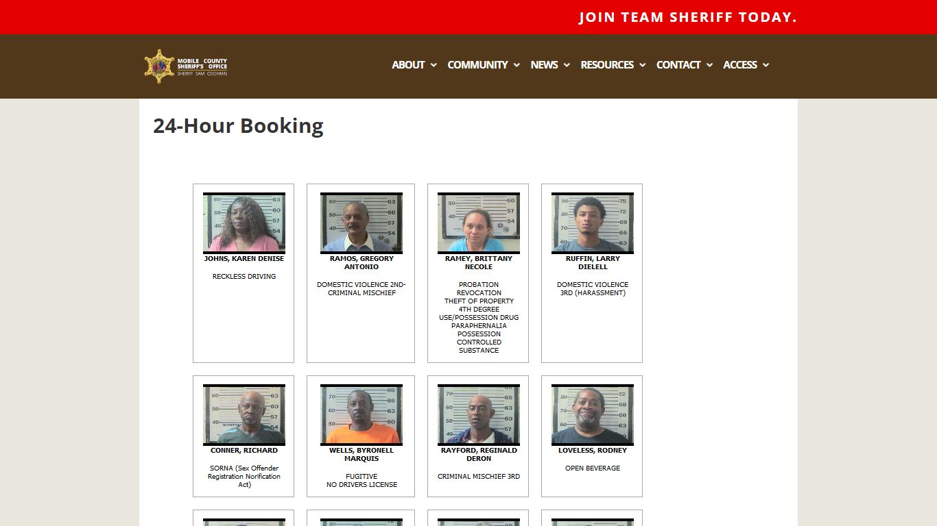24-Hour Booking | Mobile County Sheriff's Office