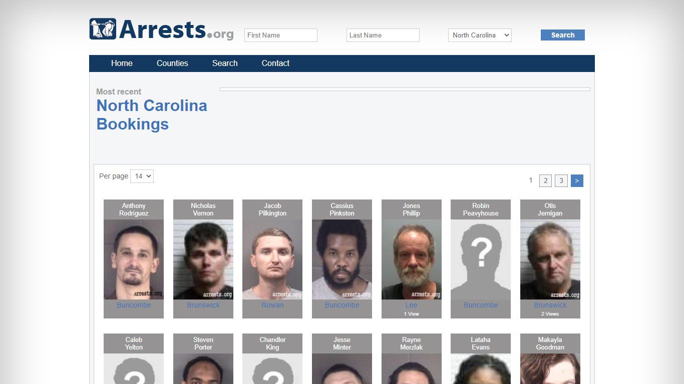 North Carolina Arrests and Inmate Search